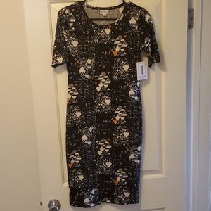 New LuLaRoe Julia Midi Dress, Geometric Print, XS